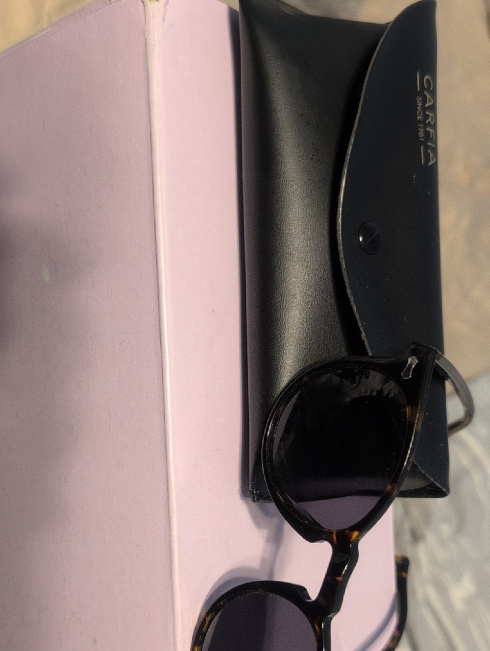 Carfia NWOT Women's Black Tortoiseshell Round Sunglasses